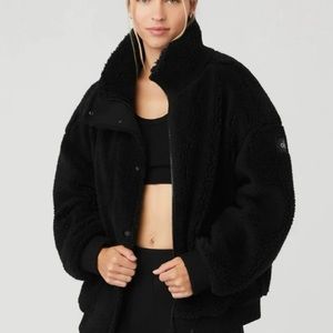 Alo Yoga Sherpa Varsity Jacket NWOT Size Large